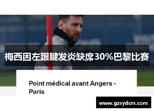 梅西因左跟腱发炎缺席30%巴黎比赛